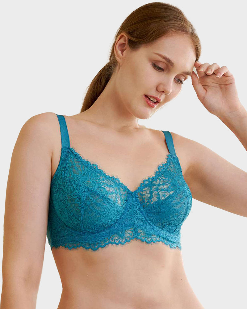 Comfort Unlined Lace Underwire Push Up Bra