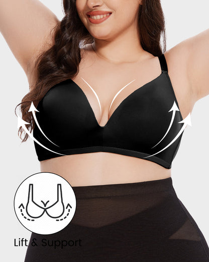 Seamless One-Piece Molded Wireless Bra