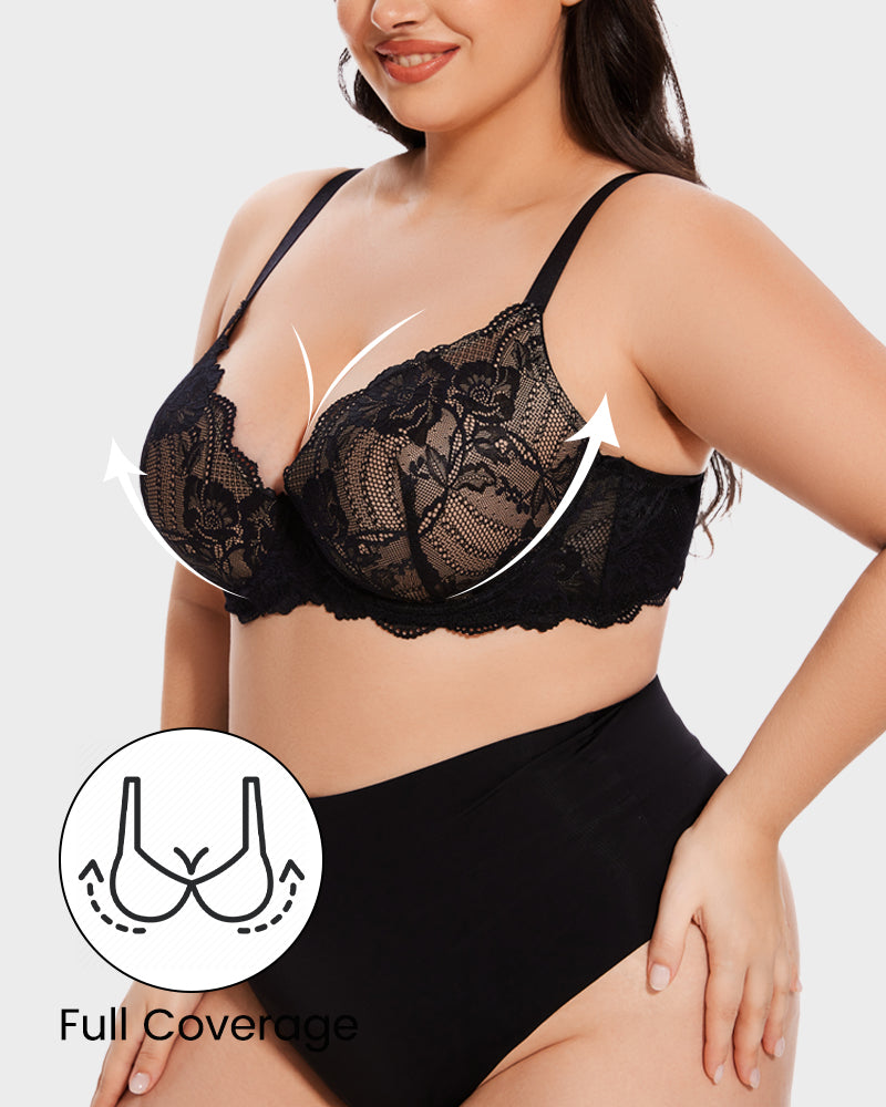 Lace Full Coverage Push Up Bra