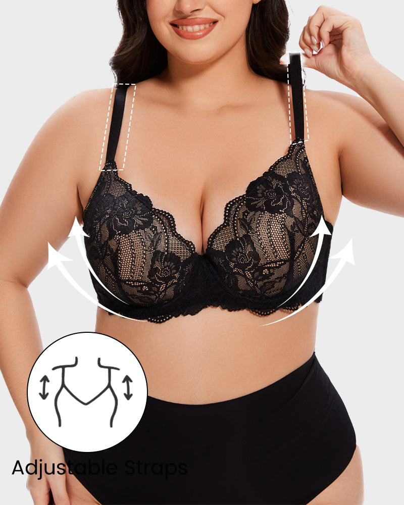 Lace Full Coverage Push Up Bra