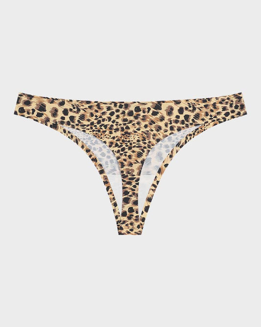 Chiccorsets®Low-Rise Animal Print Seamless Thong Panty