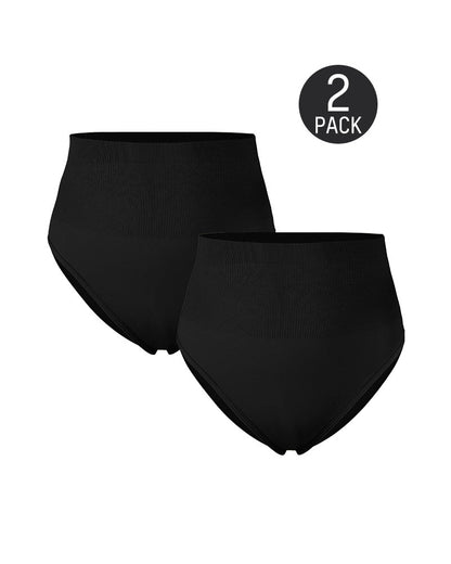 Mid-Waist Tummy Control Brief Panty (2 Pack)