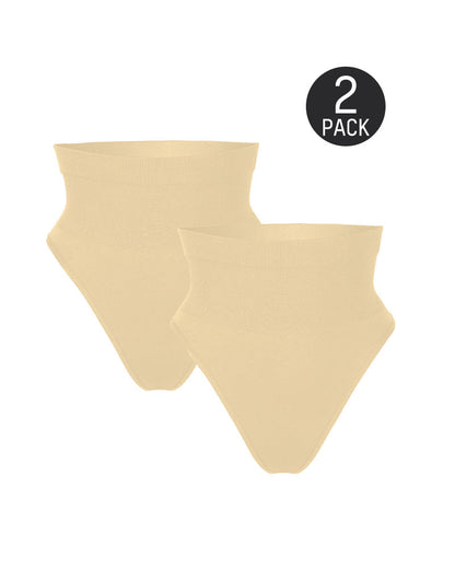 Mid-Waist Tummy Control Thong Panty (2 Pack)