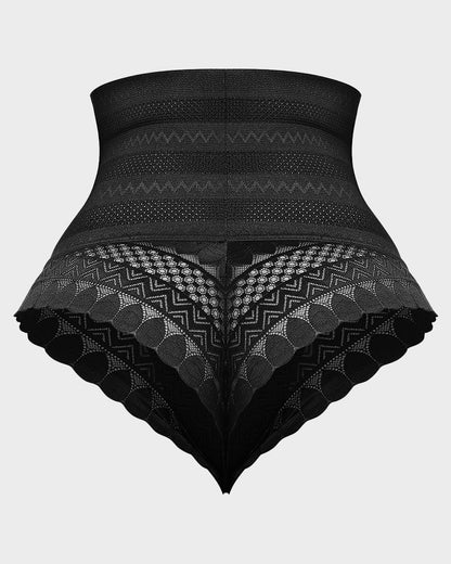 Chiccorsets®High Waist Lace Mesh Tummy Control Shaping Panty