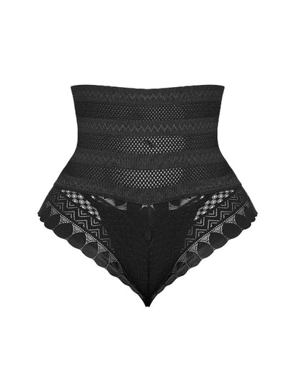 Chiccorsets®High Waist Lace Mesh Tummy Control Shaping Panty